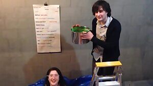 Ex GF gets slimed after losing NFC championship bet