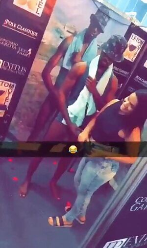 Girls in France lining up to have their picture taken with their favorite black male actor.