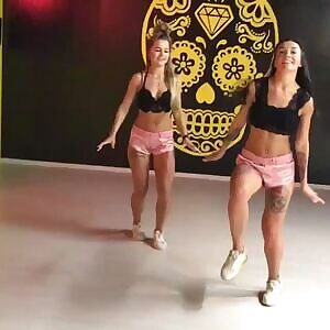 Alesenka Lesenka shaking her awesome ass in short shorts