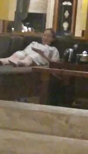 Watching porn & masturbating in a restaurant