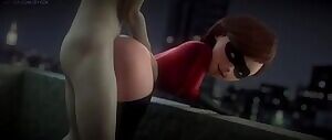 Helen Parr rooftop fucc