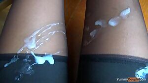 InCrEdibLe 4 Cumshots On Her Sexy Legs And Feet