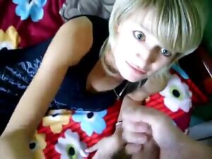 Blonde wife getting facial