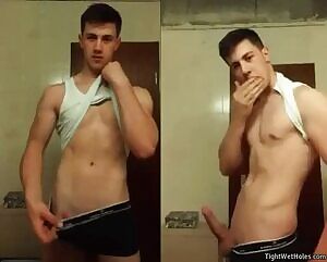 cute guy jerking it softly