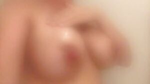 My big tits getting wet...