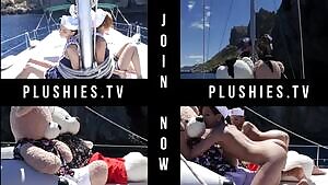 Alina Henessy getting fucked by pirates teddy bears on a boat