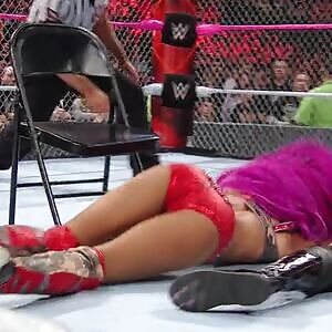 Sasha's ass at Hell in a Cell