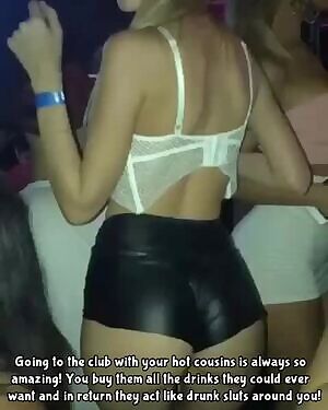 Going clubbing with your sexy cousins is a win/win!