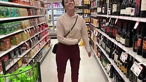 Flashing one of my tiny tits in Target!