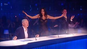 Nicole Scherzinger motorboating Louis on X Factor