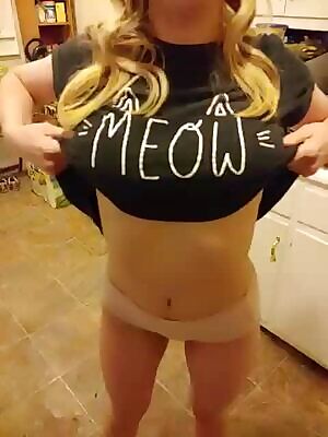 As she is making breakast! Meeeeow 😉