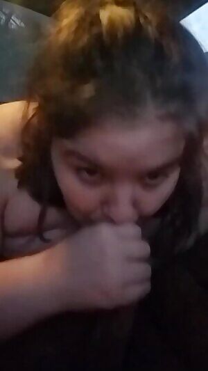 BBW sucks BBC in his car