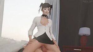 Dva With Nice Clothing Rides Cock