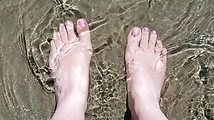 Sand between my toes.