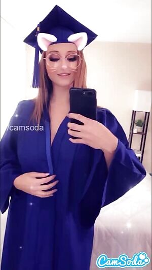 Snapchatting and havin fun on grad Day!