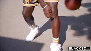 BLACKED This White Chick Just Hangs Out At The Court Waiting For