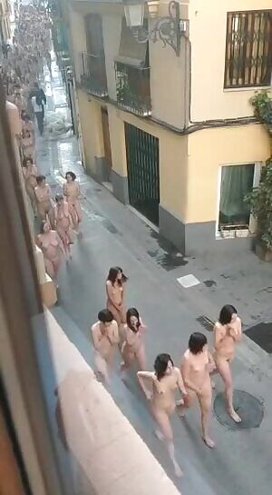 A CROWD OF NAKED WOMEN in Valencia