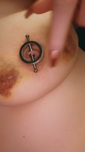 Clamped BDSM Fansly Kinky Nipple Clamps