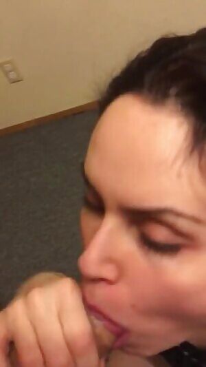 Getting her mouth dirty