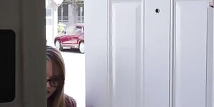 Pulls off shy nerd look well...