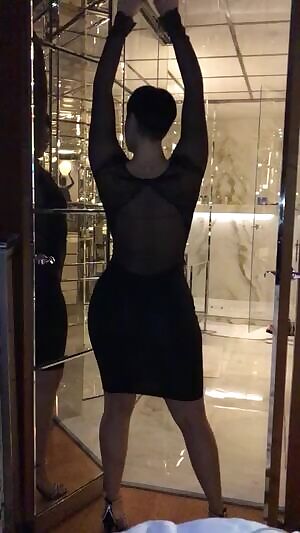 Tight black dress