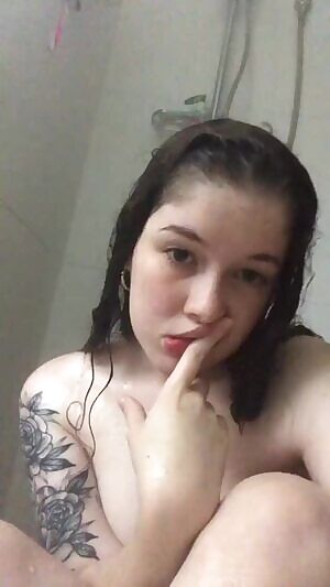 Hungry for cock in the shower