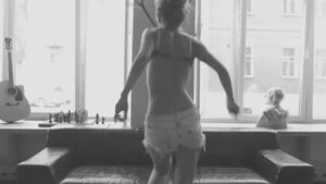 Clothing Fetish Ass Clothed Dancing Jean Shorts