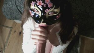 My skillful mouth finishes a big cock
