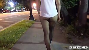 Sheer Leggings in Public part 1