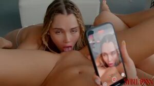 Lesbian Tongue Kissing Boobs Dirty Blonde