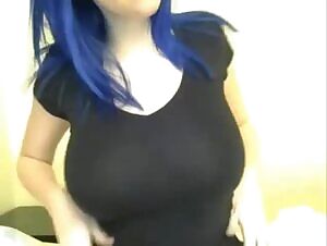 She had blue hair, but those tits were damned