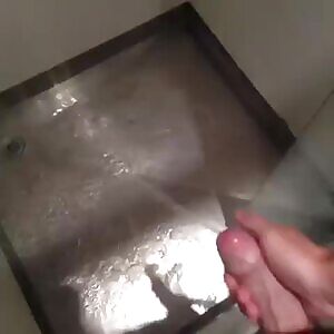 Peeing in the shower with a boner