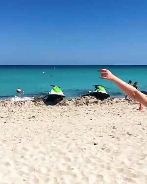 Thicc Asian at the beach