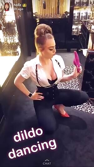 This Hottie dancing with a dildo