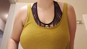 Getting hot and sweaty, so I thought I'd take a break to show you my boobs...