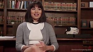 Rough gangbang for cute Asian Milcah Halili