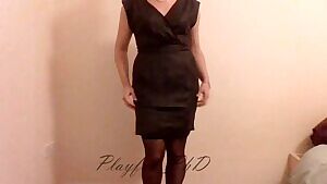 gi of me showing off my thigh highs and garter :)