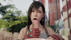 Tifa licking the tip,
