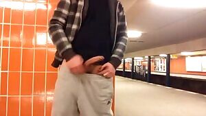 Train Station Jerking Off