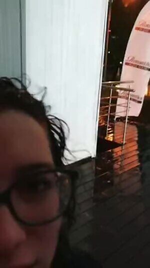 Two Hot Friends Kissing in the Rain