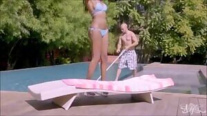 Lucky Poolboy Gets Penetrated Hard By Natassia Dreams