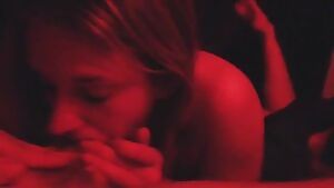 He cums in her throat and immediately swallows