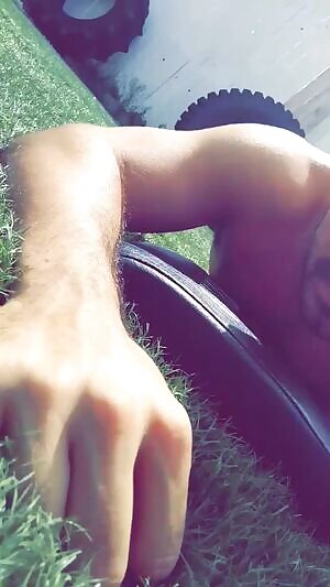 Tanning my butt off :P