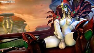Valeera Sanguinar Futa Jerking off
