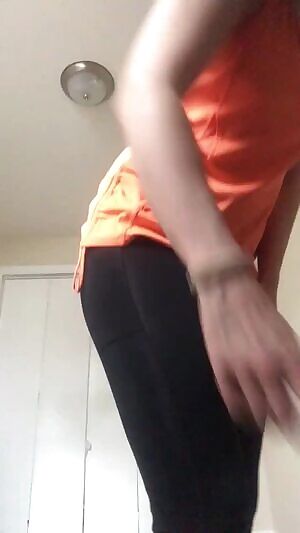 Tight pants and a plug