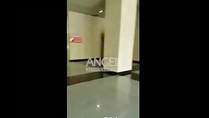 Chinese naked girl walk in the hospital