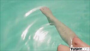 Poolside fun with Mia and Vicki