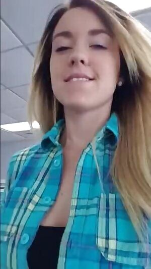 Hot MILF masterbating at car dealership