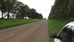 Sexy Amateur Latina Fucking Dildo on Risky Public