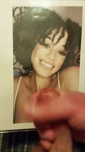 Thick cum facial for mixed race beauty